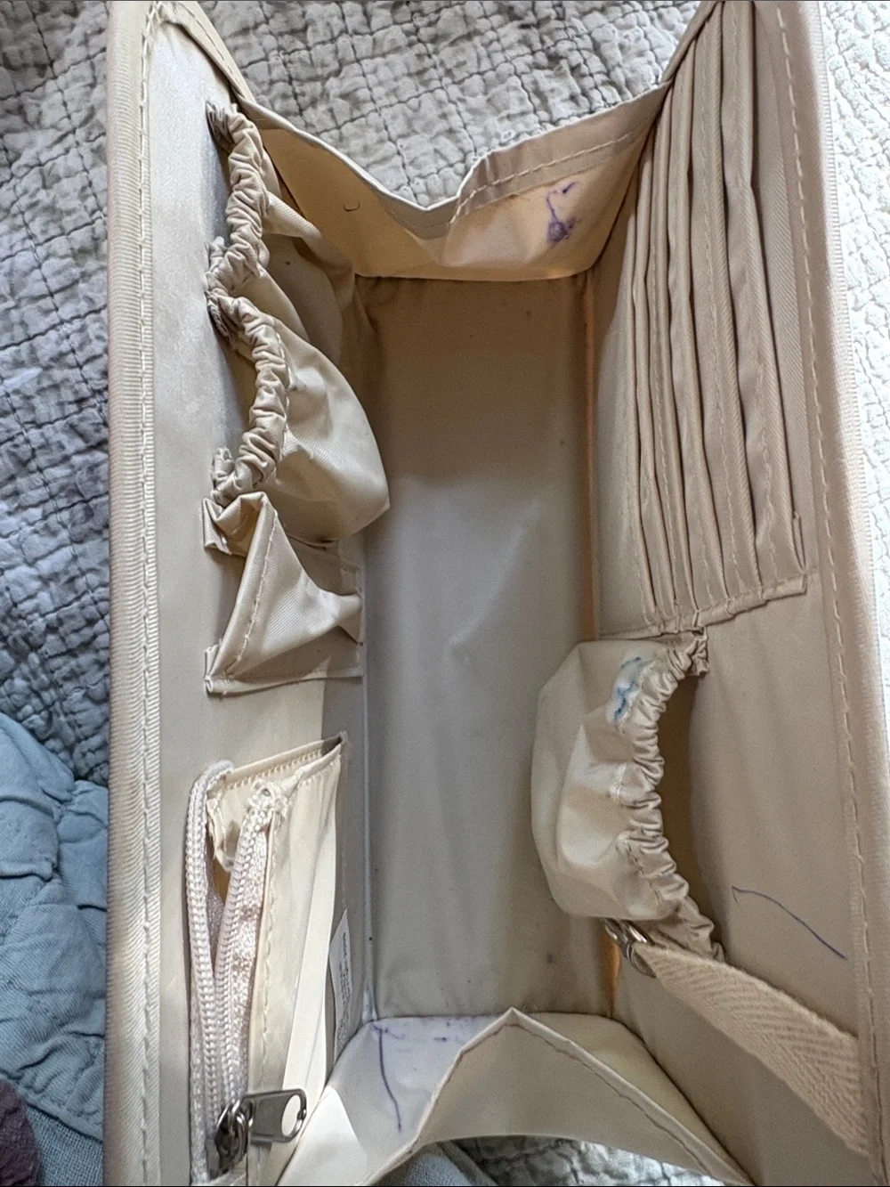 Beige Travel Electronics Organizer Pouch - Universal